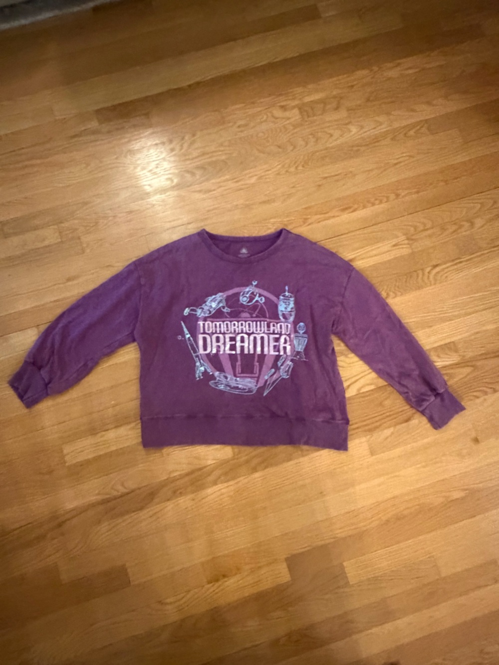 Disney Purple Tomorrowland Dreamer Crewneck Sweatshirt